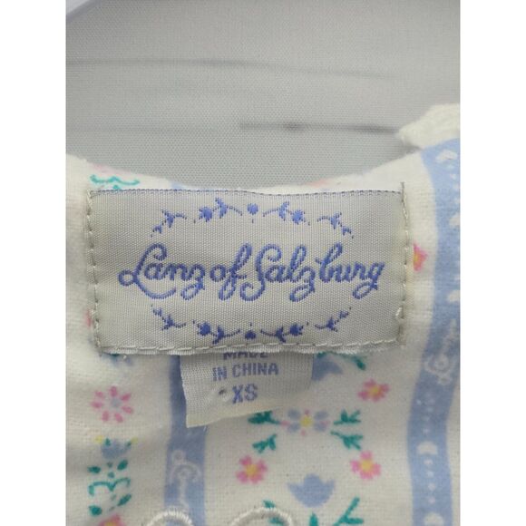 Lanz of Salzburg Flannel Nightgown XS Floral Long Cottagecore Granny Prairie - Picture 6 of 10